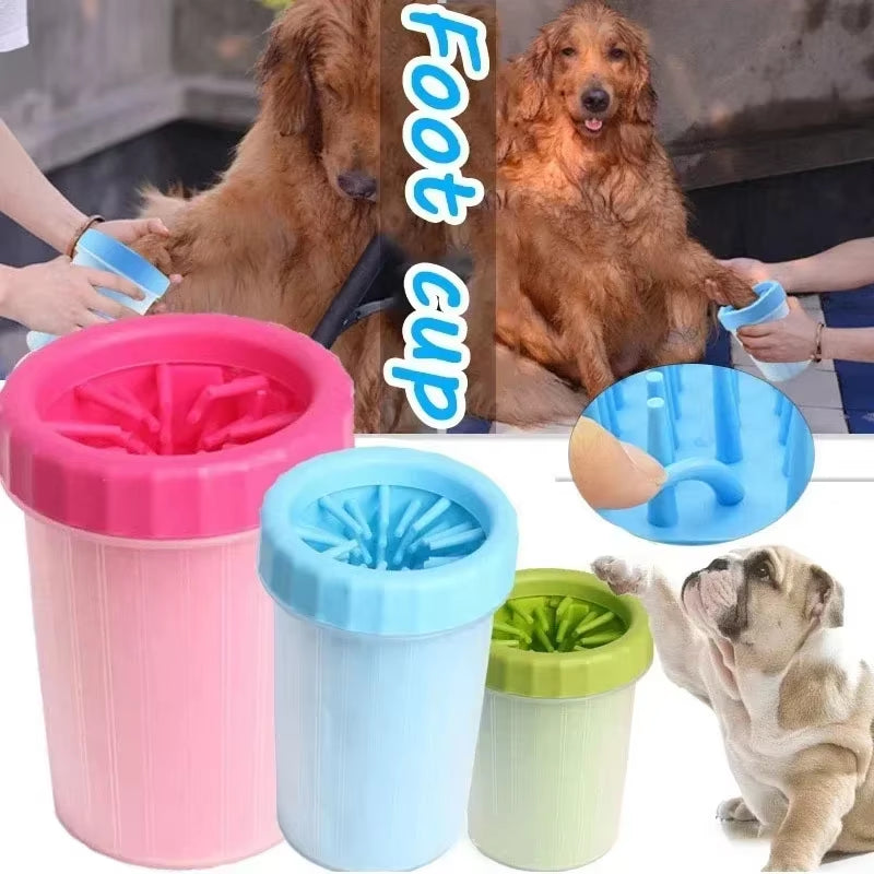 New 1Pcs Dog Foot Wash Artifact Cat Puppy Foot Cup Wash Paw Cleaning Free Scrub Automatic Wash Pet Foot Cup
