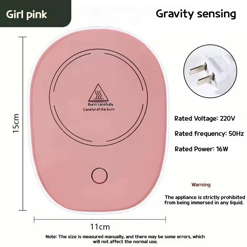 Electric Heating Coaster 55°C Mug Warmer Coffee Milk Tea Heating Pad Thermostatic Mat Kitchen Supplies Beverage Temperature