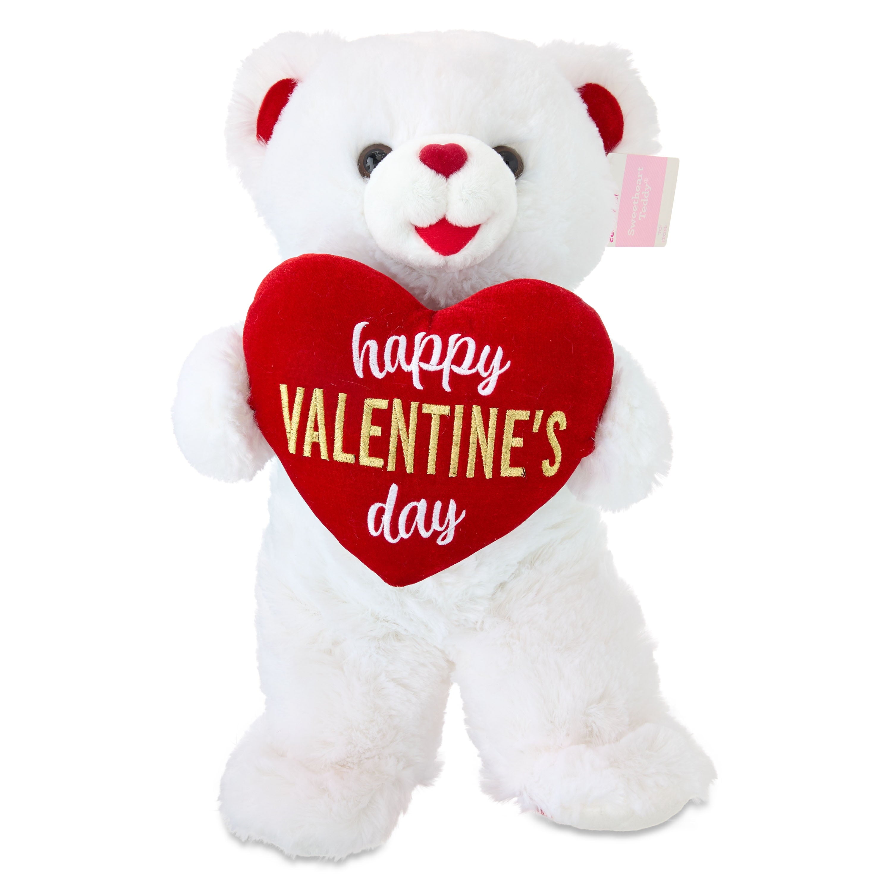Large Sweetheart Happy Valentine'S Day Teddy Bear Plush, White, 21", Valentine'S Day by