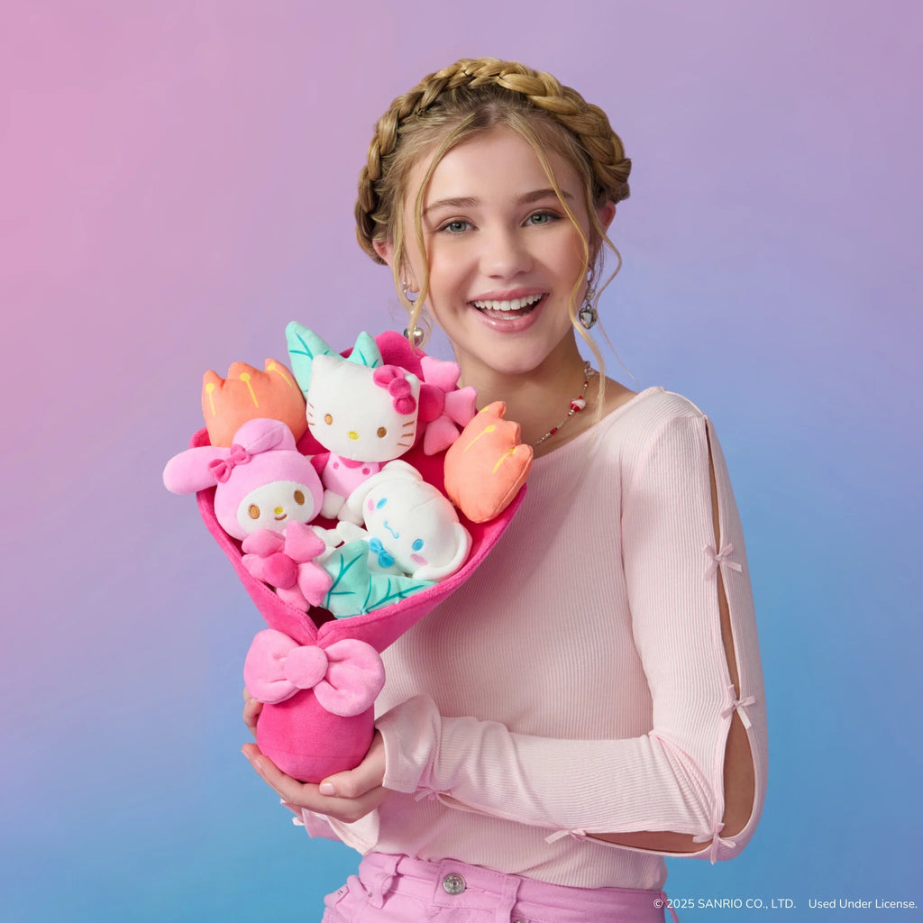 and Friends - 12-Inch Plush Valentine’S Bouquet - 9 Plush Included - Officially Licensed Sanrio Product from Jazwares