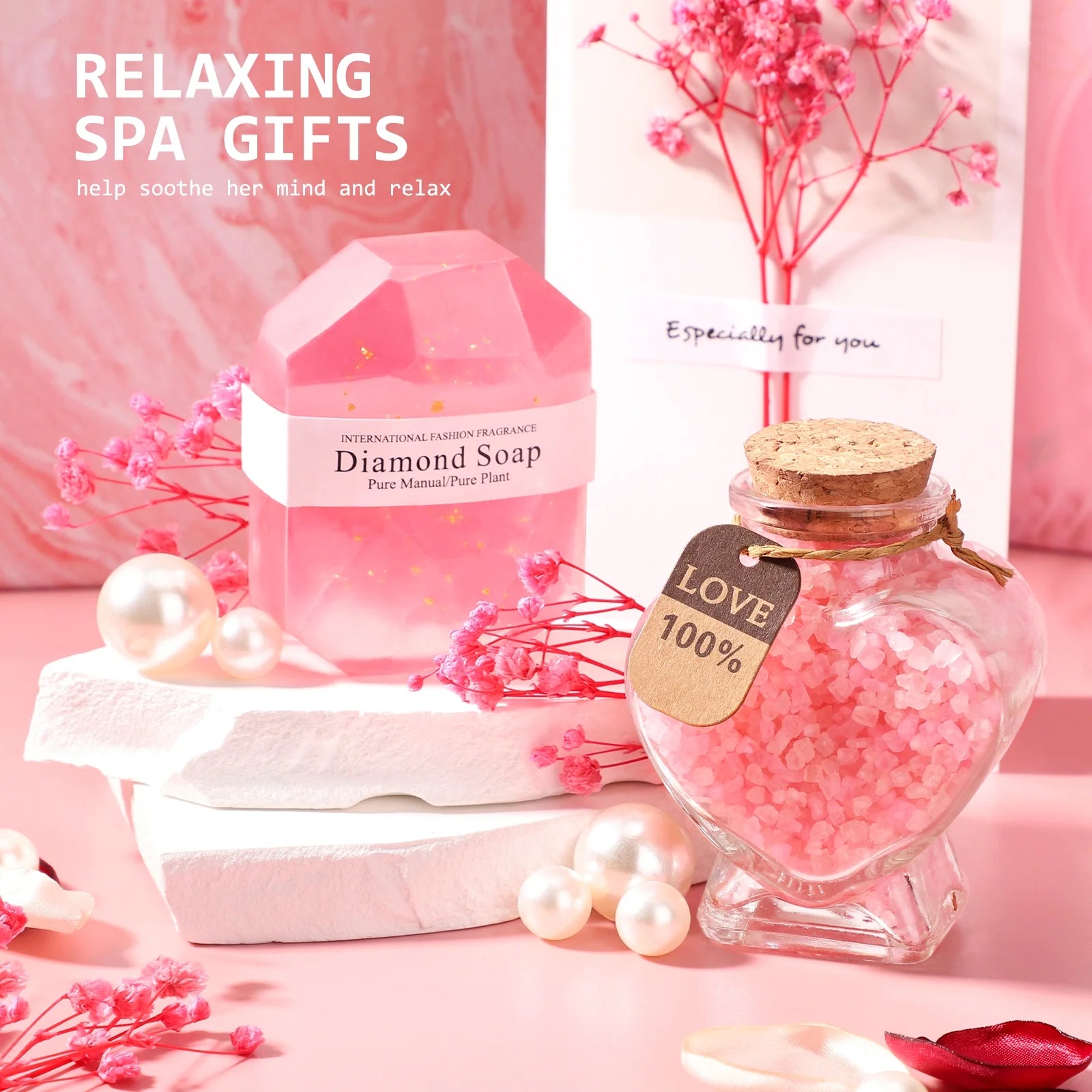 Valentine'S Gift Baskets for Women, 10 Pack Valentines Day Gift Sets, Valentine’S Day Baskets Holiday Birthday Gifts for Mom Women, Pink