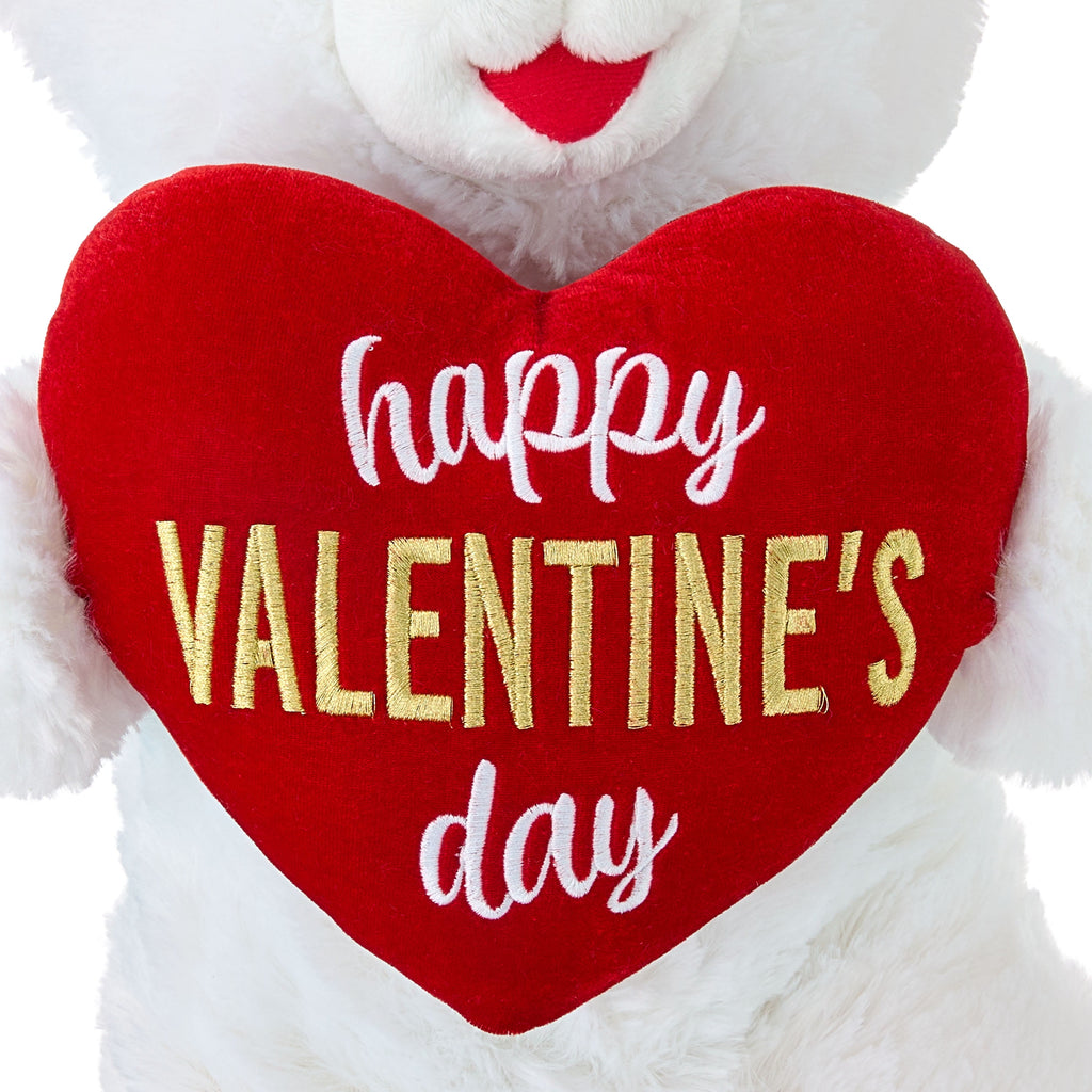 Large Sweetheart Happy Valentine'S Day Teddy Bear Plush, White, 21", Valentine'S Day by