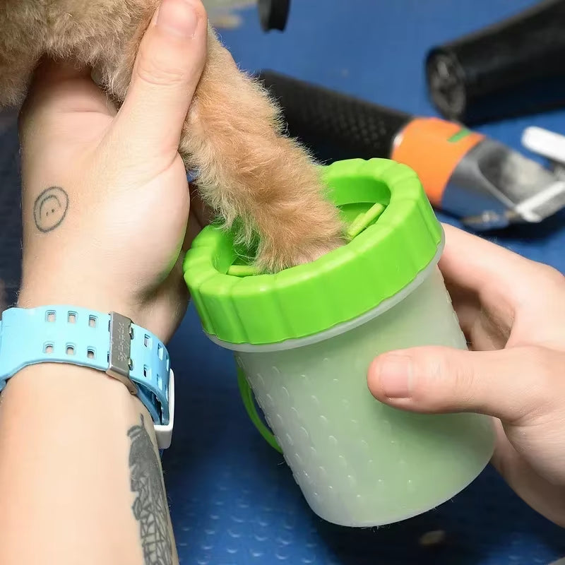 New 1Pcs Dog Foot Wash Artifact Cat Puppy Foot Cup Wash Paw Cleaning Free Scrub Automatic Wash Pet Foot Cup