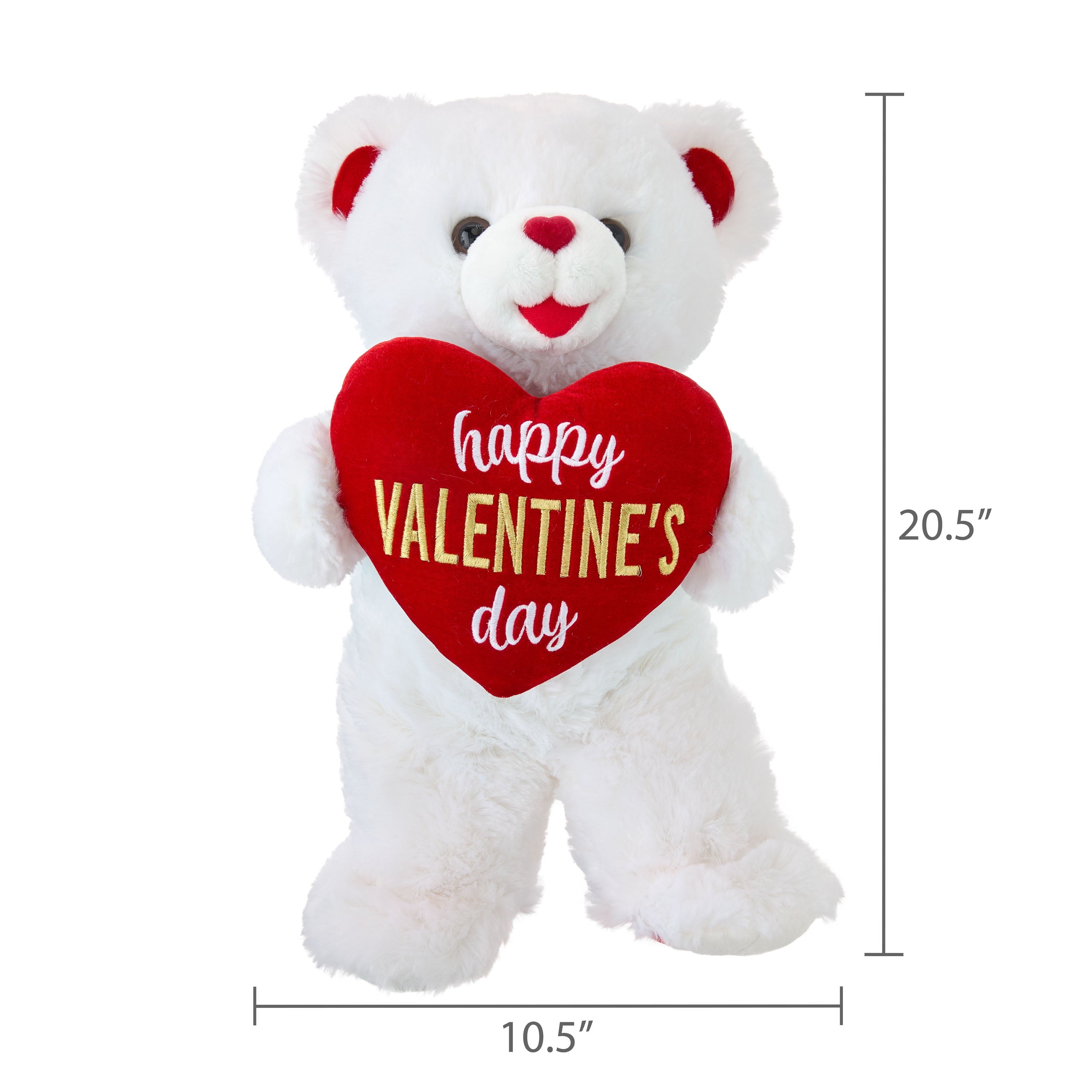 Large Sweetheart Happy Valentine'S Day Teddy Bear Plush, White, 21", Valentine'S Day by