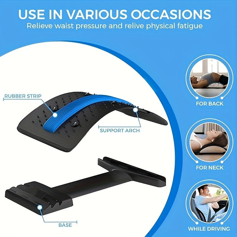 1 Adjustable Back Stretcher and Massager