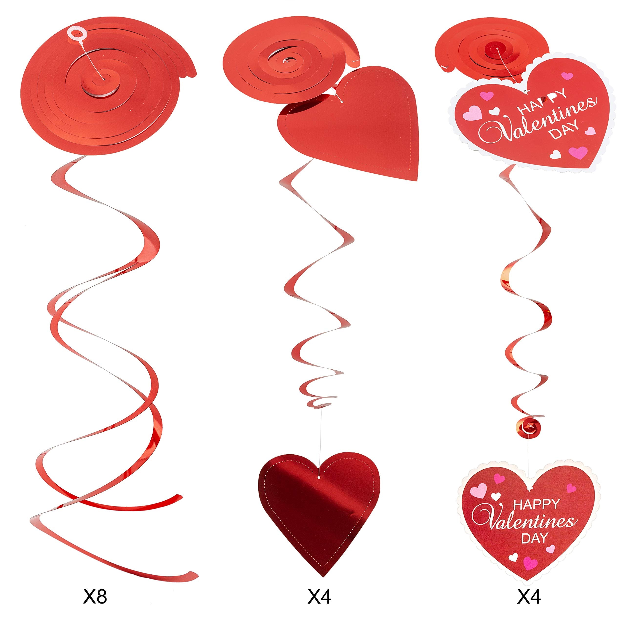 Valentines Day Party Decorations Kits with Banner, 15.50 X 6.60 X 1.10 in Plastic, 27 Count