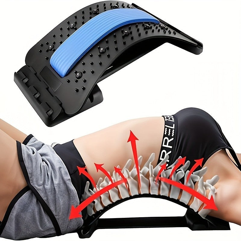 1 Adjustable Back Stretcher and Massager