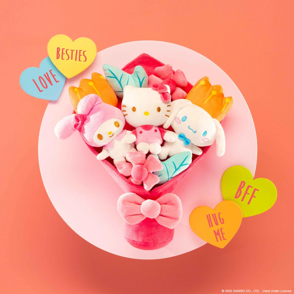 and Friends - 12-Inch Plush Valentine’S Bouquet - 9 Plush Included - Officially Licensed Sanrio Product from Jazwares